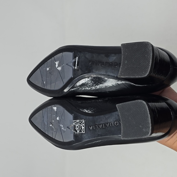 Aquatalia Pasha Black Patent Leather Waterproof Low Heels Pumps Size 7.5 - Picture 5 of 8